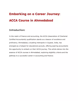 Embarking on a Career Journey_ ACCA Course in Ahmedabad
