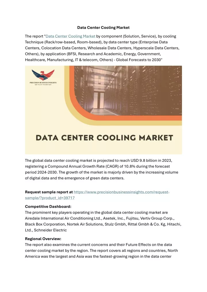 data center cooling market