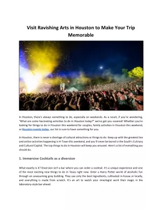 Experience the Best Houston Events Today