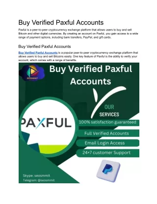 Buy Verified Paxful Accounts