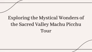 exploring the mystical wonders of the sacred