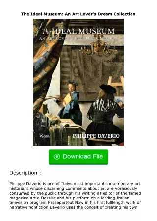 full✔download️⚡(pdf) The Ideal Museum: An Art Lover's Dream Collection