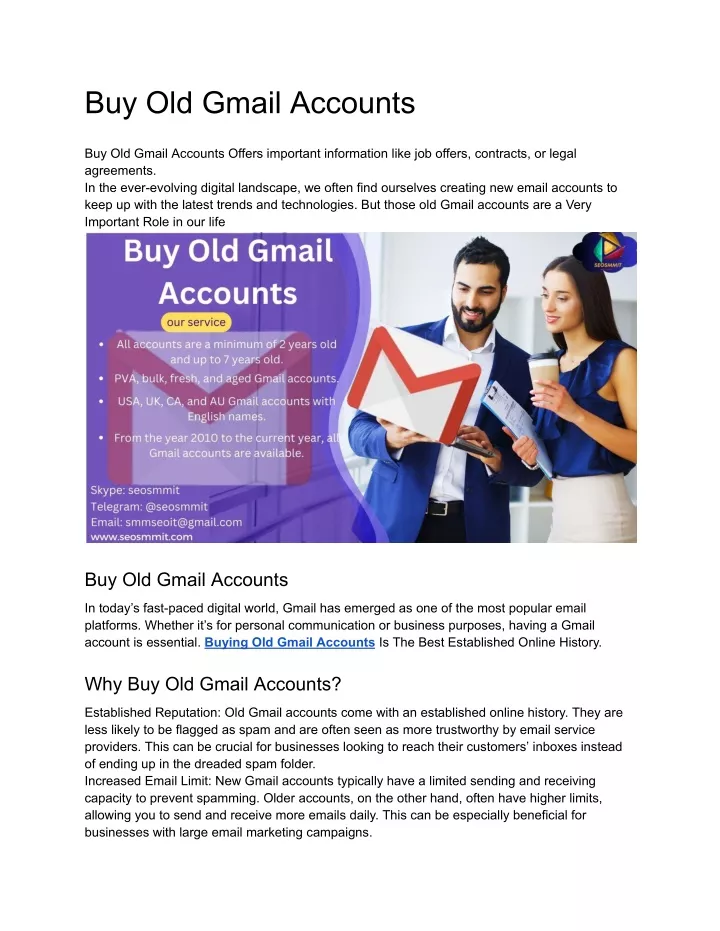 buy old gmail accounts