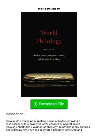 ✔️READ ❤️Online World Philology