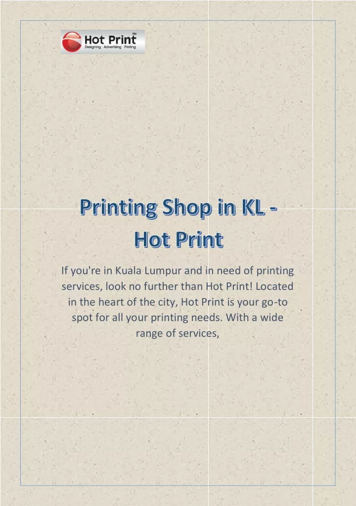 if you re in kuala lumpur and in need of printing