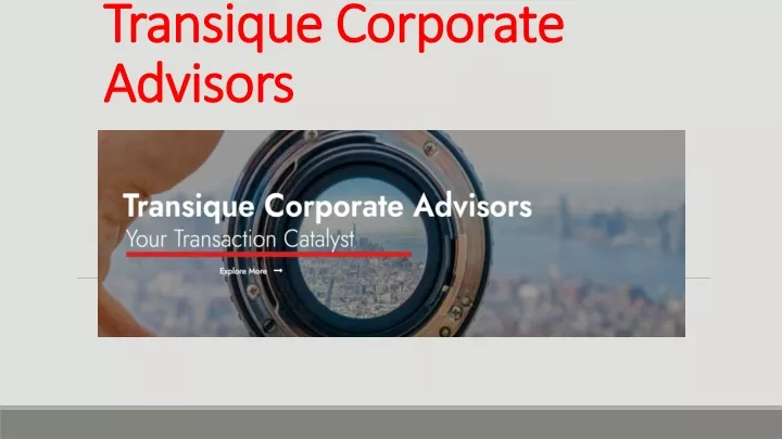 transique corporate advisors