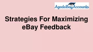 Strategies For Maximizing eBay Feedback