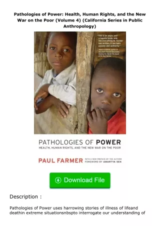 ✔️download⚡️ (pdf) Pathologies of Power: Health, Human Rights, and the New War