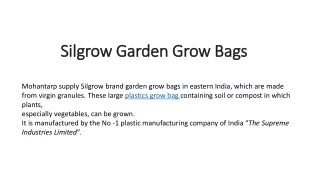 Silgrow Garden Grow Bags