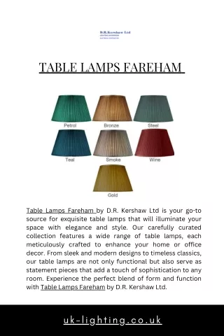Table Lamps Fareham