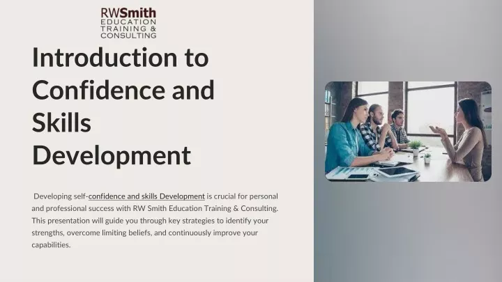 introduction to confidence and skills development