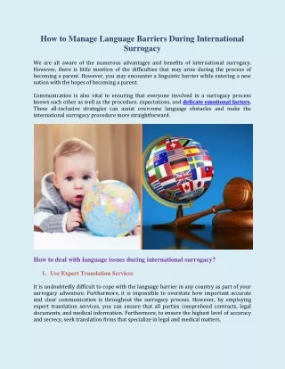 How to Manage Language Barriers During International Surrogacy