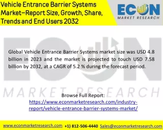 Vehicle Entrance Barrier Systems Market