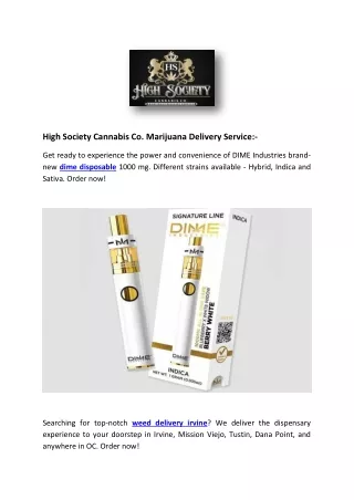 High Society Cannabis Co. Marijuana Delivery Service - converted