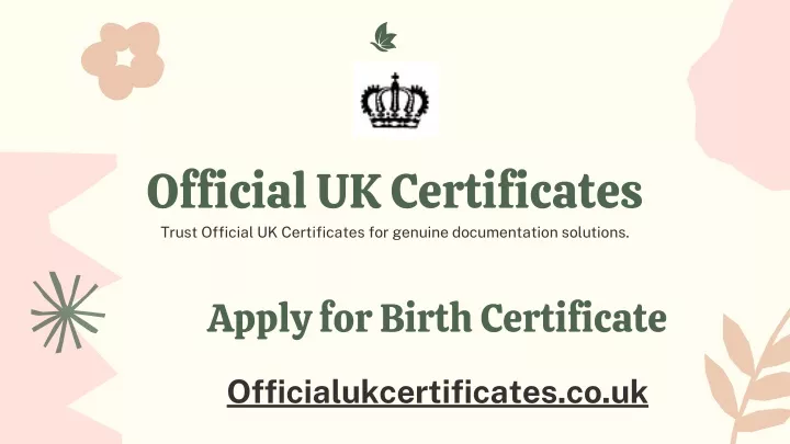 official uk certificates trust official