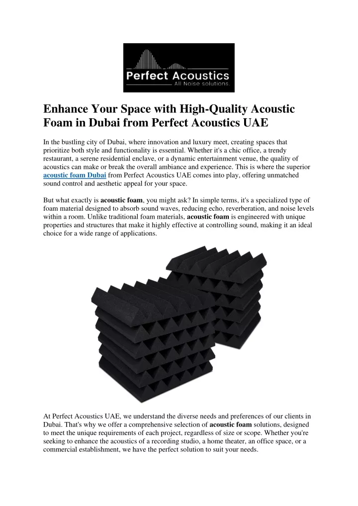 enhance your space with high quality acoustic