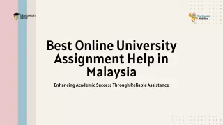 Best Online University Assignment Help in Malaysia