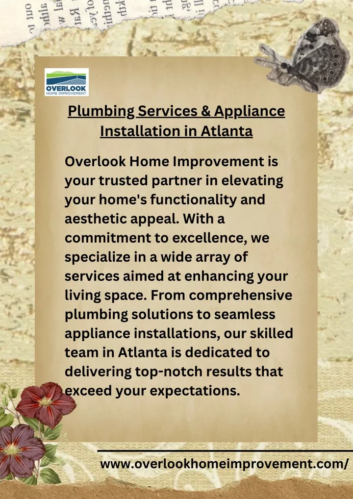 plumbing services appliance installation