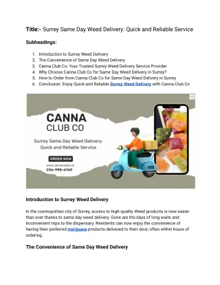 Surrey Same Day Weed Delivery_ Quick and Reliable Service