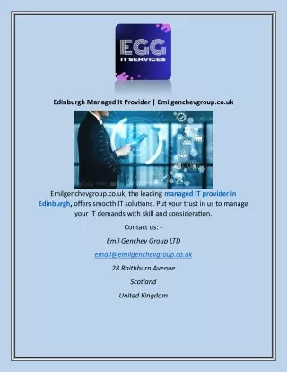 Edinburgh Managed It Provider | Emilgenchevgroup.co.uk