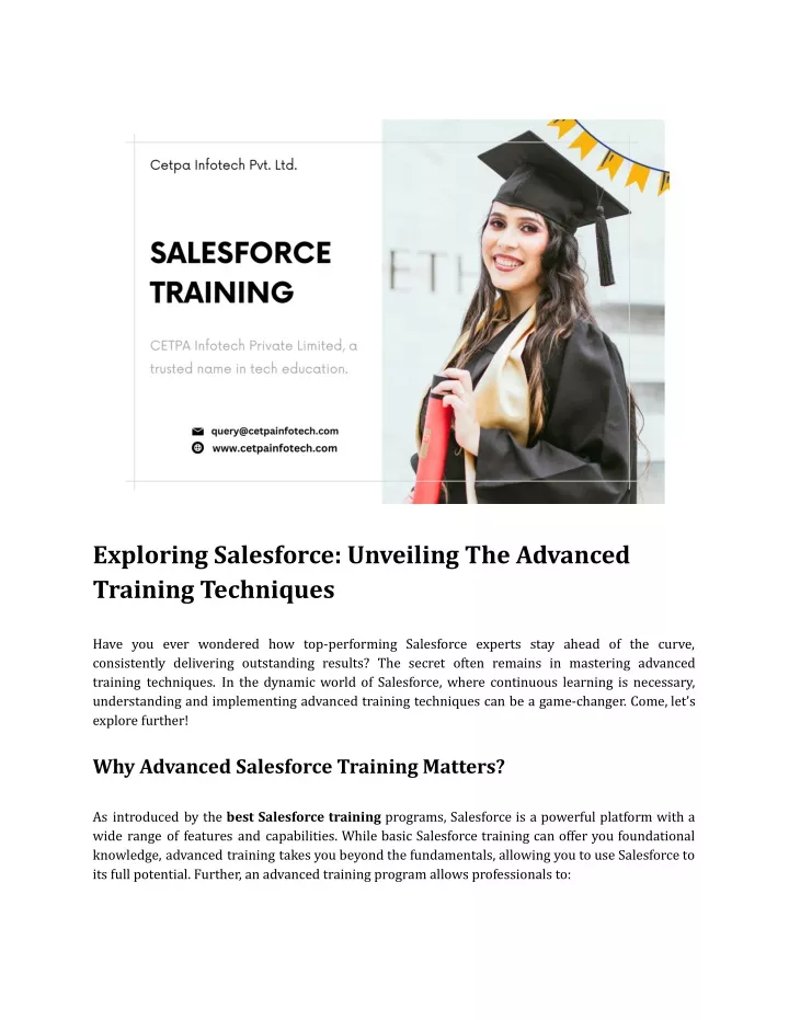 exploring salesforce unveiling the advanced