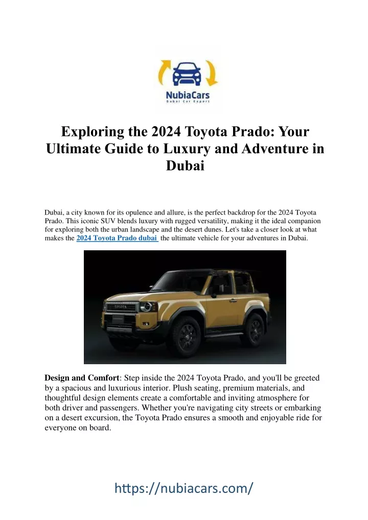 exploring the 2024 toyota prado your ultimate