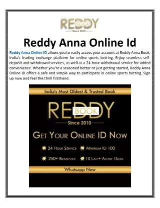 Reddy Anna Online Id