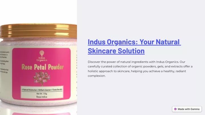 indus organics your natural skincare solution