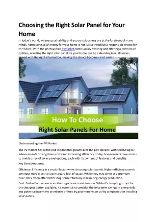 Choosing-the-Right-Solar-Panel-for-Your-Home