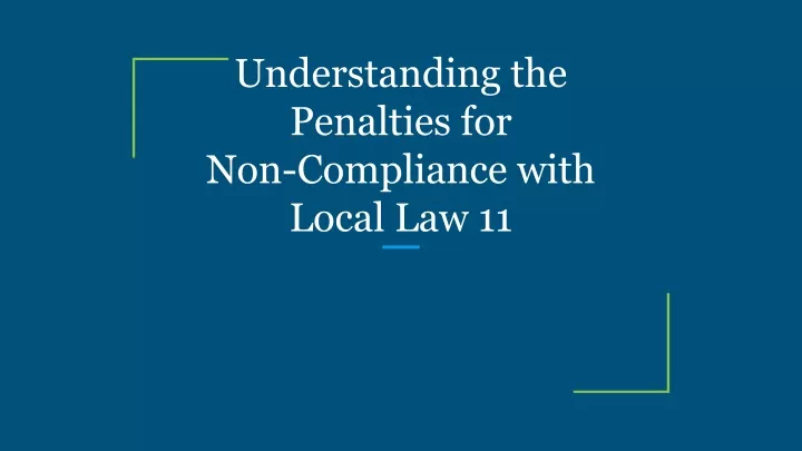 understanding the penalties for non compliance