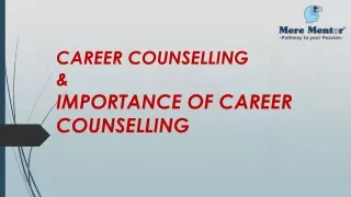 Career Counselling benifits