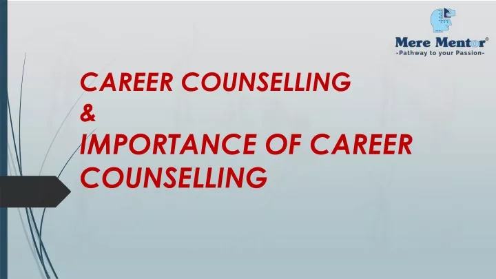 career counselling importance of career counselling