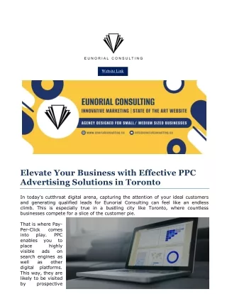 PPC Advertising Solutions in Toronto - Eunorial Consulting