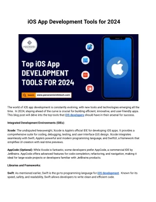 iOS App Development Tools for 2024
