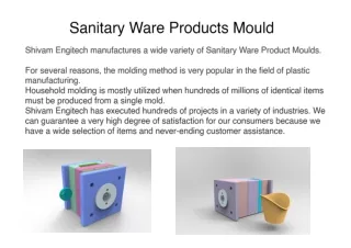 Sanitary Ware Products Mould Manufacturers in Ahmedabad, india