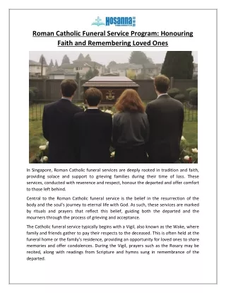 Roman Catholic Funeral Service Program Honouring Faith and Remembering Loved Ones
