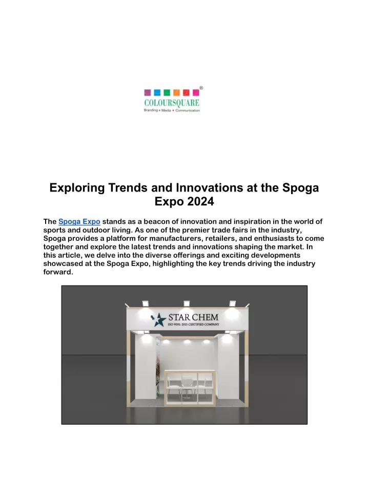 exploring trends and innovations at the spoga