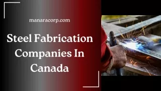 Steel Fabrication Companies In Canada