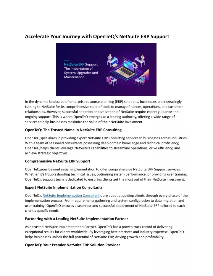 accelerate your journey with openteq s netsuite