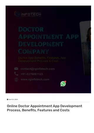 Online Doctor Appointment App Development Process, Benefits, Features and Costs