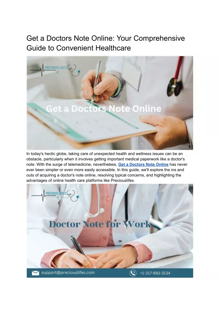 get a doctors note online your comprehensive