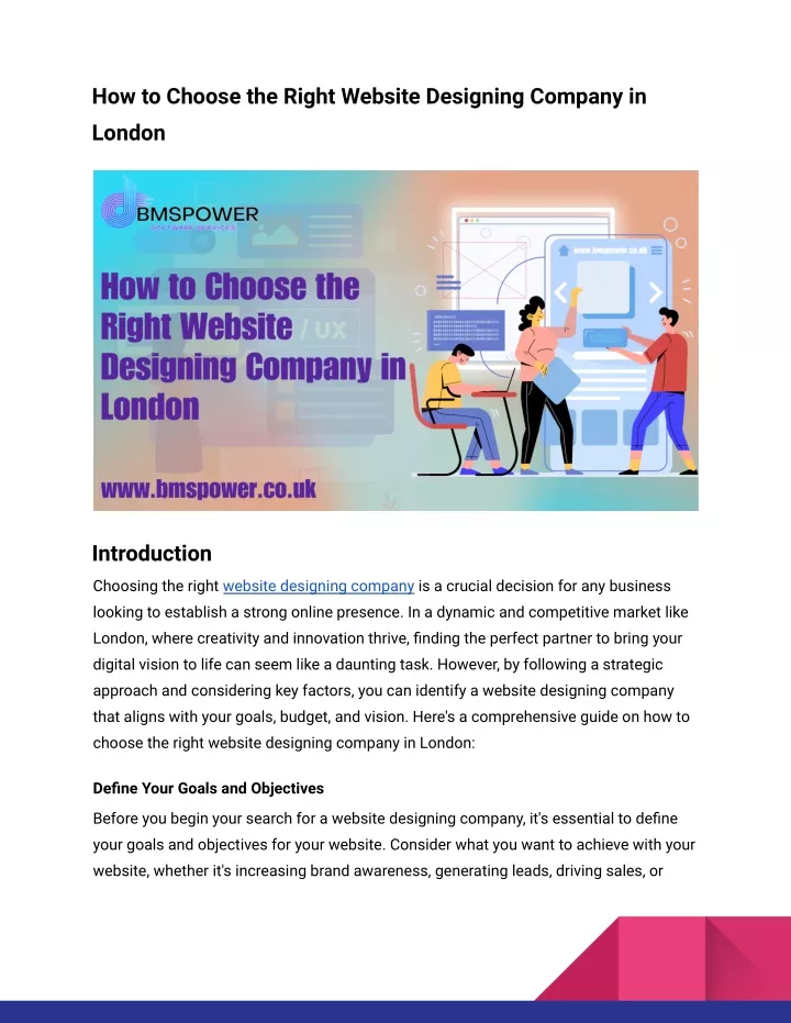 how to choose the right website designing company