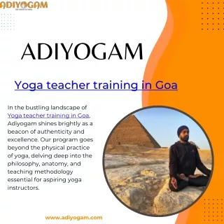 What to Expect from Adiyogam's Yoga Teacher Training in Goa