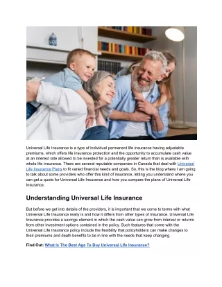 Who offers Universal Life Insurance