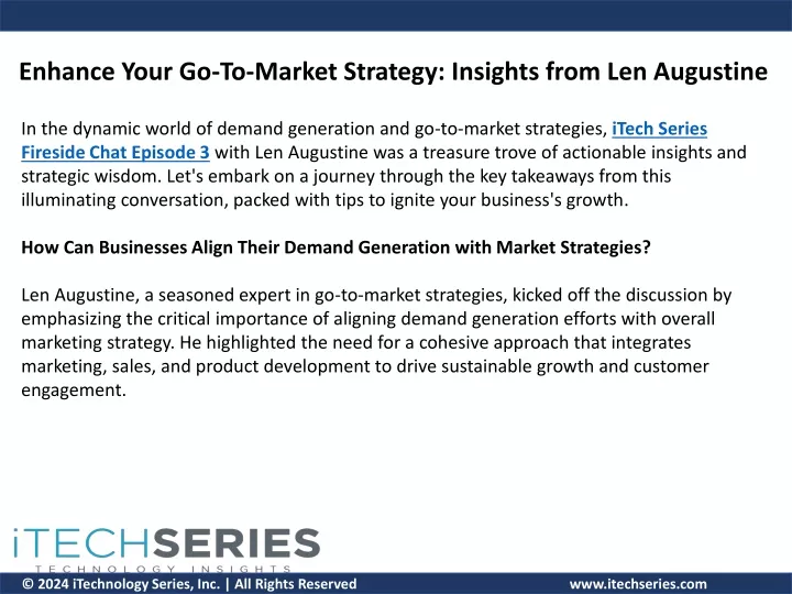 enhance your go to market strategy insights from