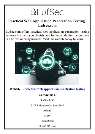 practical web application penetration testing