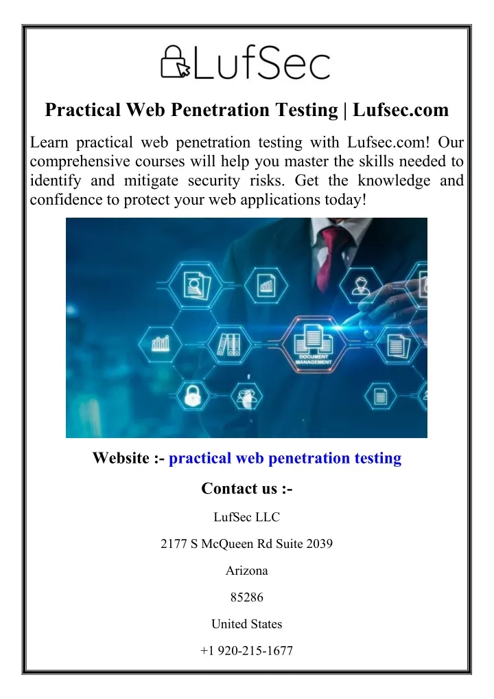 practical web penetration testing lufsec com