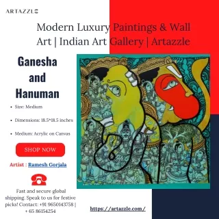 Modern Luxury Paintings & Wall Art- Indian Art Gallery- Artazzle