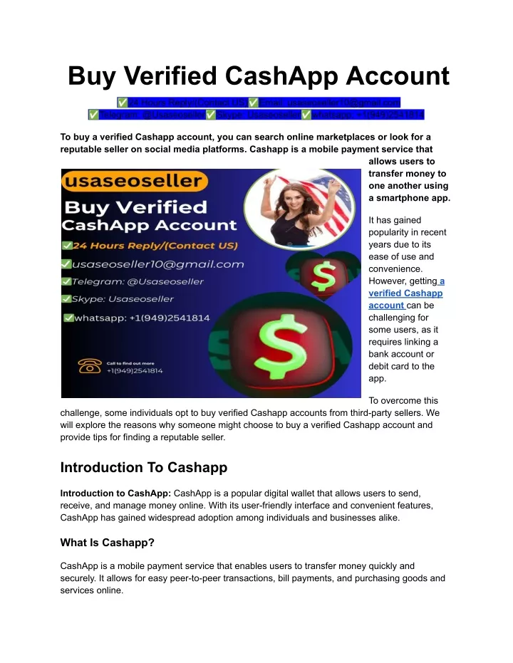 buy verified cashapp account