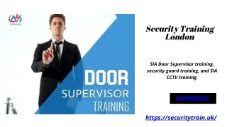 Security Training London | SIA SECURITY TRAINING COURSES